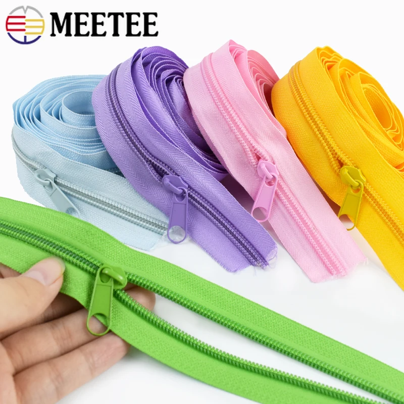 Rainbow Nylon Zipper with Slider Bags for Garment Decoration and Repair – Available in Multiple Lengths