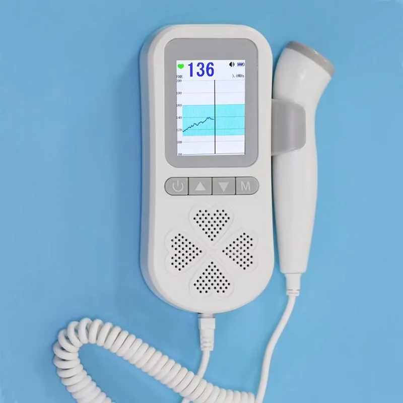 Ultrasound Doppler Fetal Portable Baby Heartbeat Rate Monitor For Pregnancy Fetal Heart Beat Doppler Rechargeable Medical fetal heart rate monitor