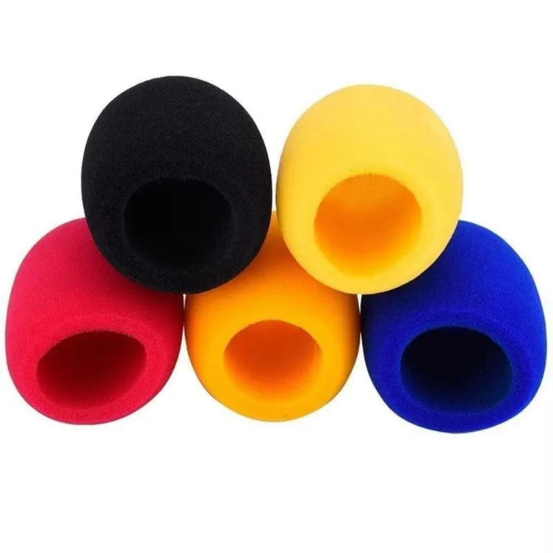 Thickened Microphone Sponge Cover Solid Color Microphone Windproof Sponge Protective Cover KTV Bar Microphone Anti Drop Cover
