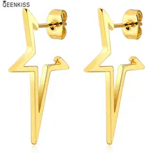 

QEENKISS EG8156 2021 Fine Jewelry Wholesale Fashion Woman Man Wedding Birthday Gift Star Titanium Stainles Steel Stud Earrings