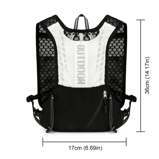 Hydration Running Vest Waterproof Water Bladder Daypack Breathable Outdoors Hydration Pack for Hiking Trail Running 6