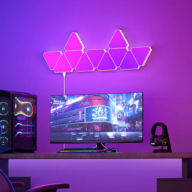 Lámpara LED triangular RGB, luz de fondo de ritmo * COMPRA INTERNACIONAL * 3 Lámpara LED triangular RGB, luz de fondo de ritmo * COMPRA INTERNACIONAL * 3