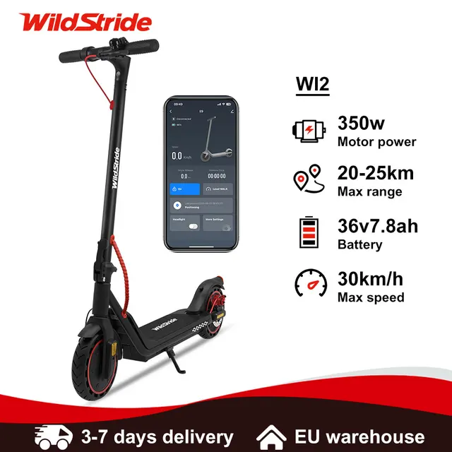 Trottinette électrique Wildstride WI2, moteur 350W, 36V 7.8Ah, 30 km/h, autonomie 25 km, pneu nid d'abeille 8,5 pouces, application, pliable, trottinette électrique pour adultes 1
