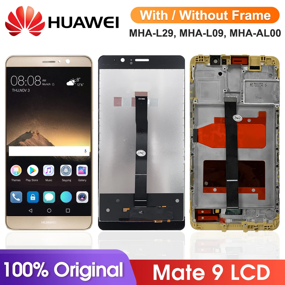5 9 ''оригинальный Mate экран с рамкой для Huawei Mate9 MHA-L29 L09 AL00 ЖК-дисплей сенсорный