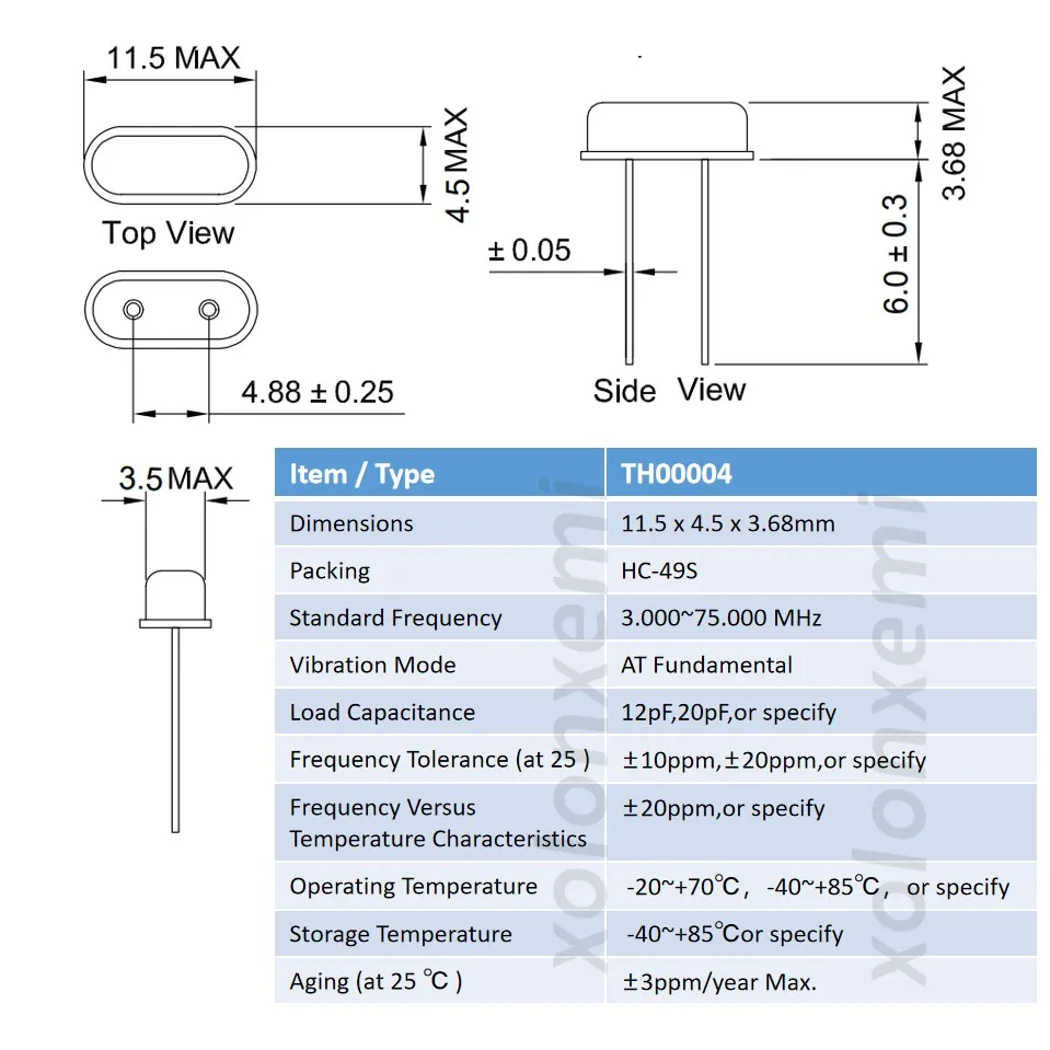 20pcs 13.52127M HC-49S Quartz Crystal Resonator Passive Oscillator 13.52127Mhz HC49S DIP 2Pin 49S