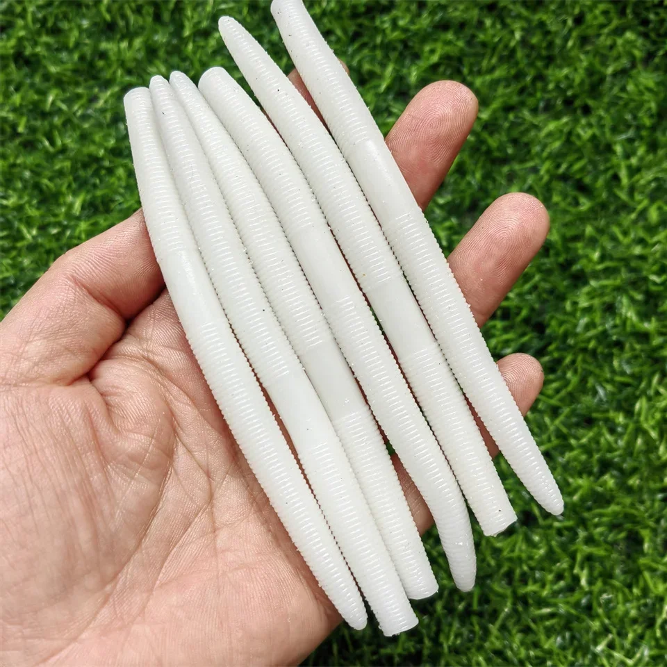 MUKUN 10 teile/los Angeln Locken Silikon Köder 5,4g/7,4g Weiche Swimbait Wurm Künstliche Köder Angeln Wobbler für Neko Rig