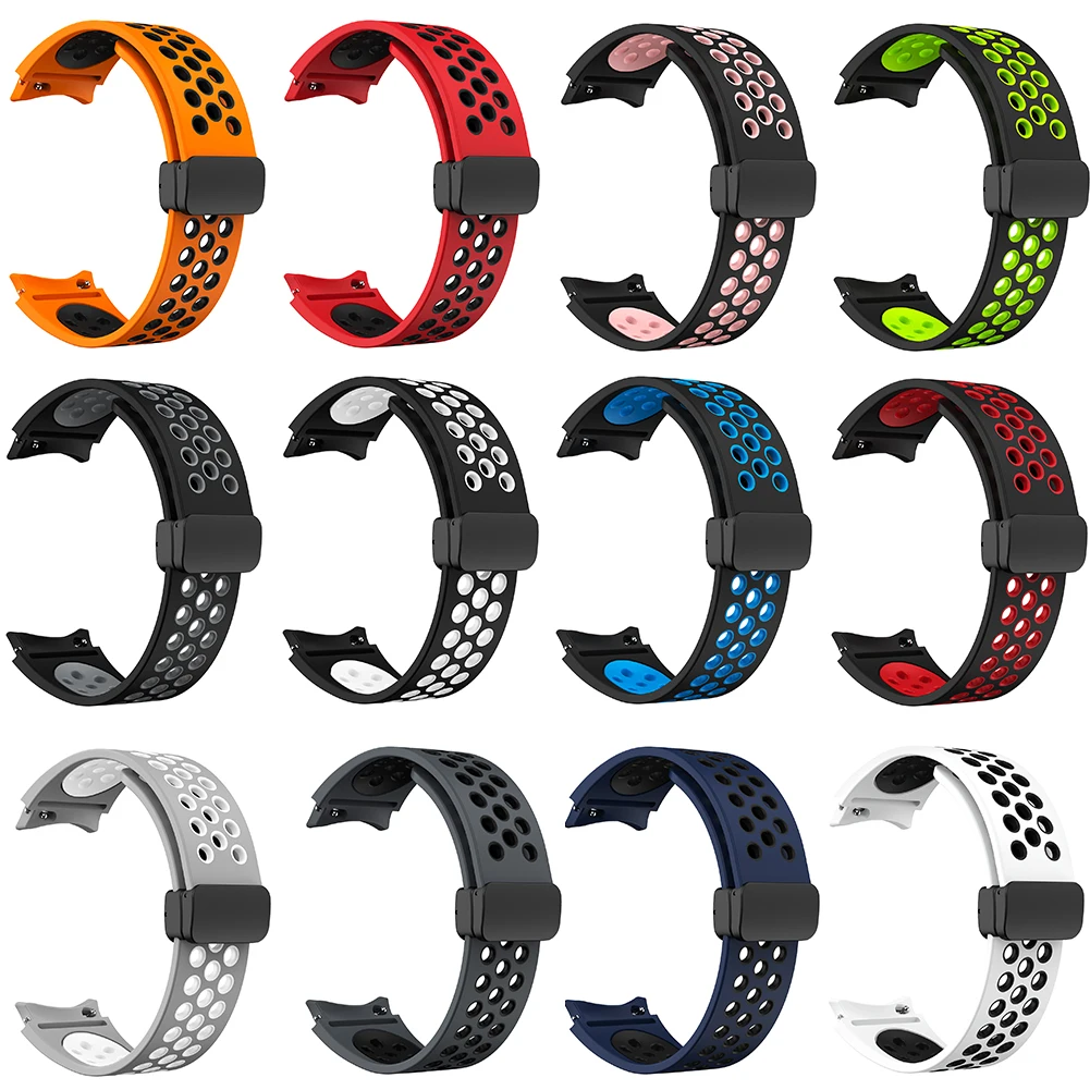 

Ремешок силиконовый для смарт-часов, сменный Браслет для Galaxy Watch 40 42 43 44 45 46 47 мм