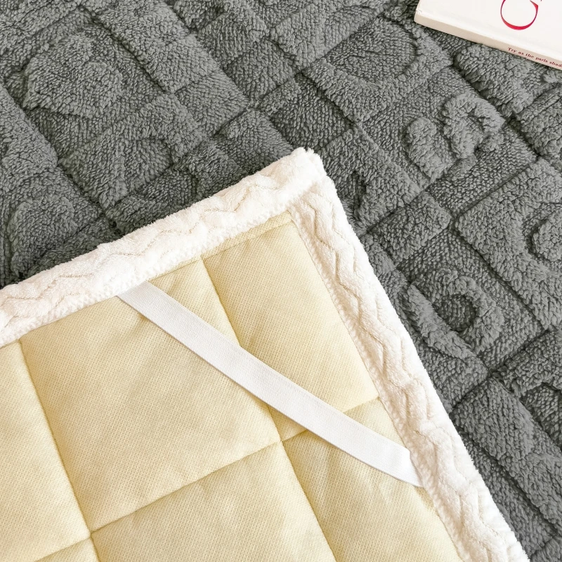 Tower Velvet Mattress Winter Fleece-Lined Milk Fiber Cushion Student Dormitory Single Double Coral Fleece Pad