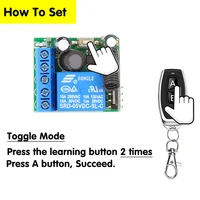 433Mhz RF Remote Control Wireless Switch DC 5V 12V 24V 1CH rf Relay Receiver and 2CH Transmitter For Door Electromagnetic lock - Image 4