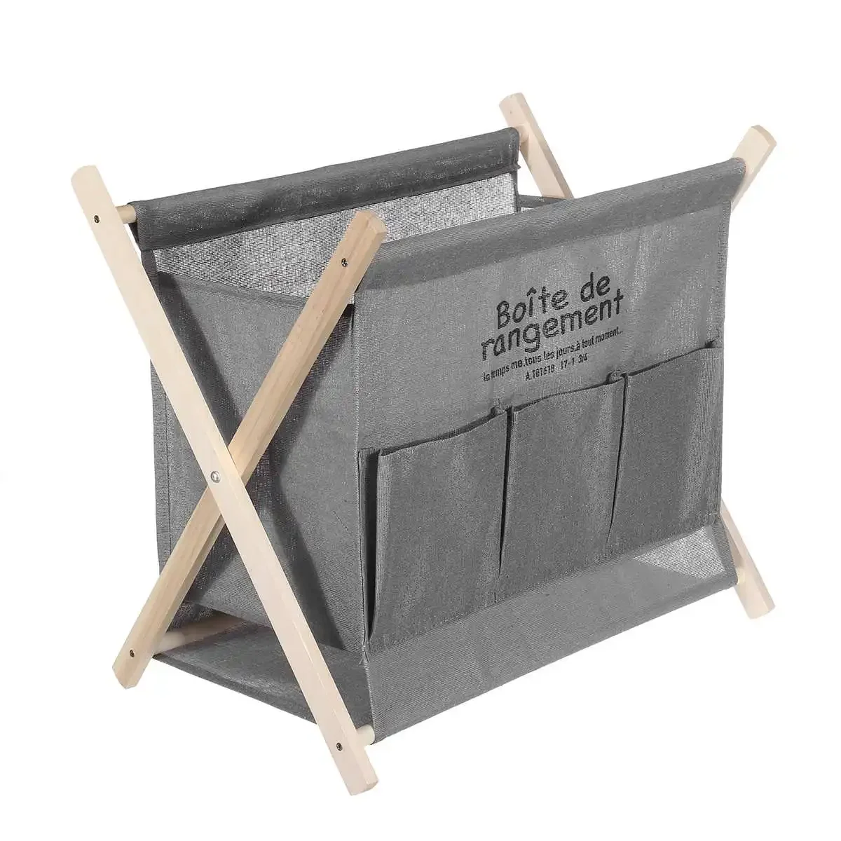 Foldable Magazine Book Basket X-shape Collapsible Printed Organizer 1 Grid Home Laundry Hamper Sorter Laundry Clothes Basket hanging storage organizer,hanging storage basket,hanging storage rack