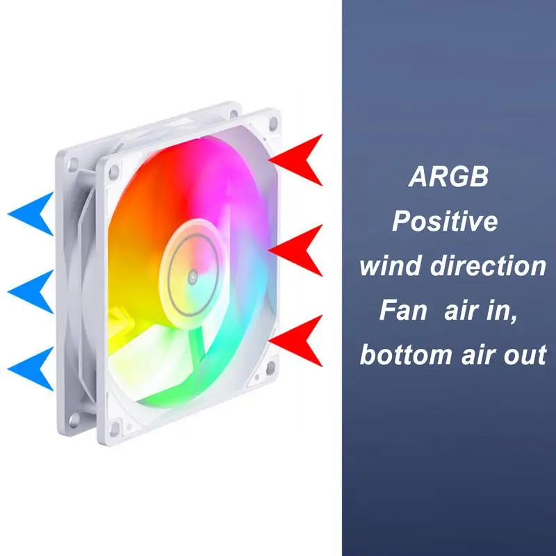 DC12V PC Cooling Fan RGB 9 Leaves Design Computer Case Fan 5v3 pin 4pin Computer Case Air Cooling Argb Technology Efficient Heat
