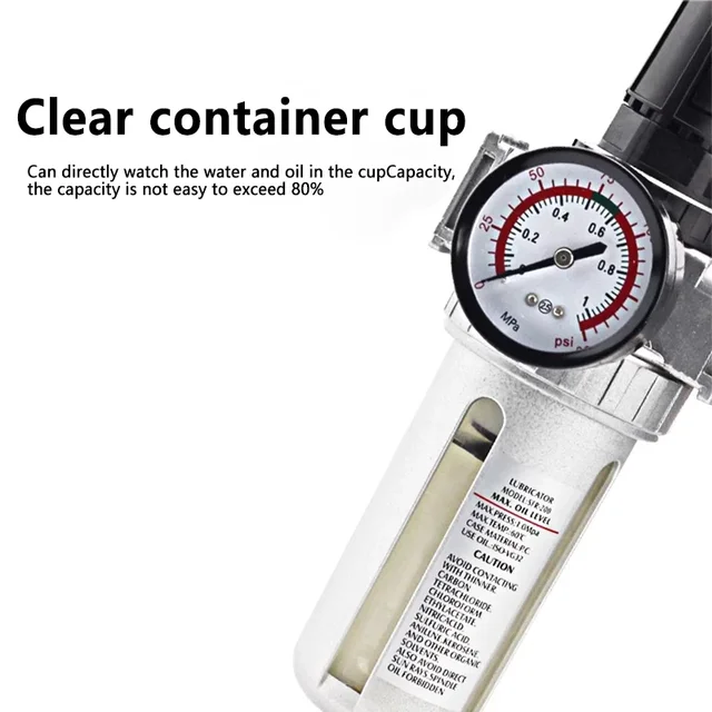 ตัวควบคุมตัวกรองอากาศวาล์วควบคุมการแยกน้ำน้ำมันสำหรับคอมเพรสเซอร์นิวเมติก SFC400 1/2 SFC300 3/8 SFC200 1/4 4