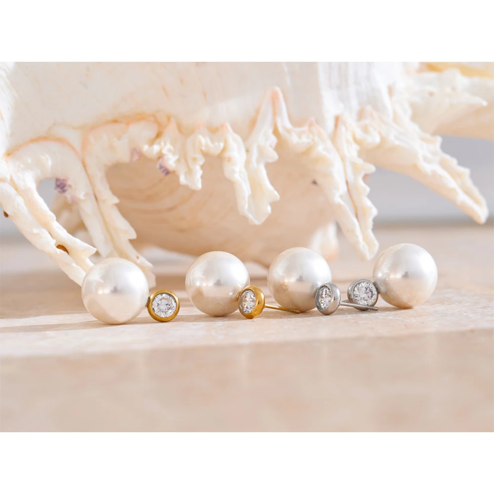 Yhpup Earrings Imitation Pearls Jewelry Women