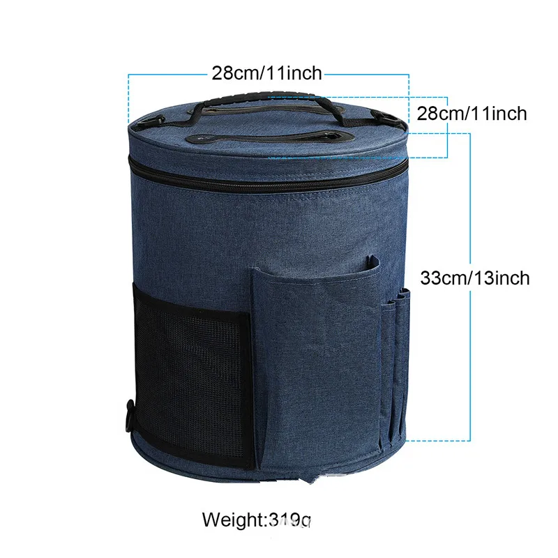 Knitting Storage Bag Crochet Bag Large DIY Yarn Thread Knitting Tote Crochet Hooks and Needles Yarn Balls Organizer