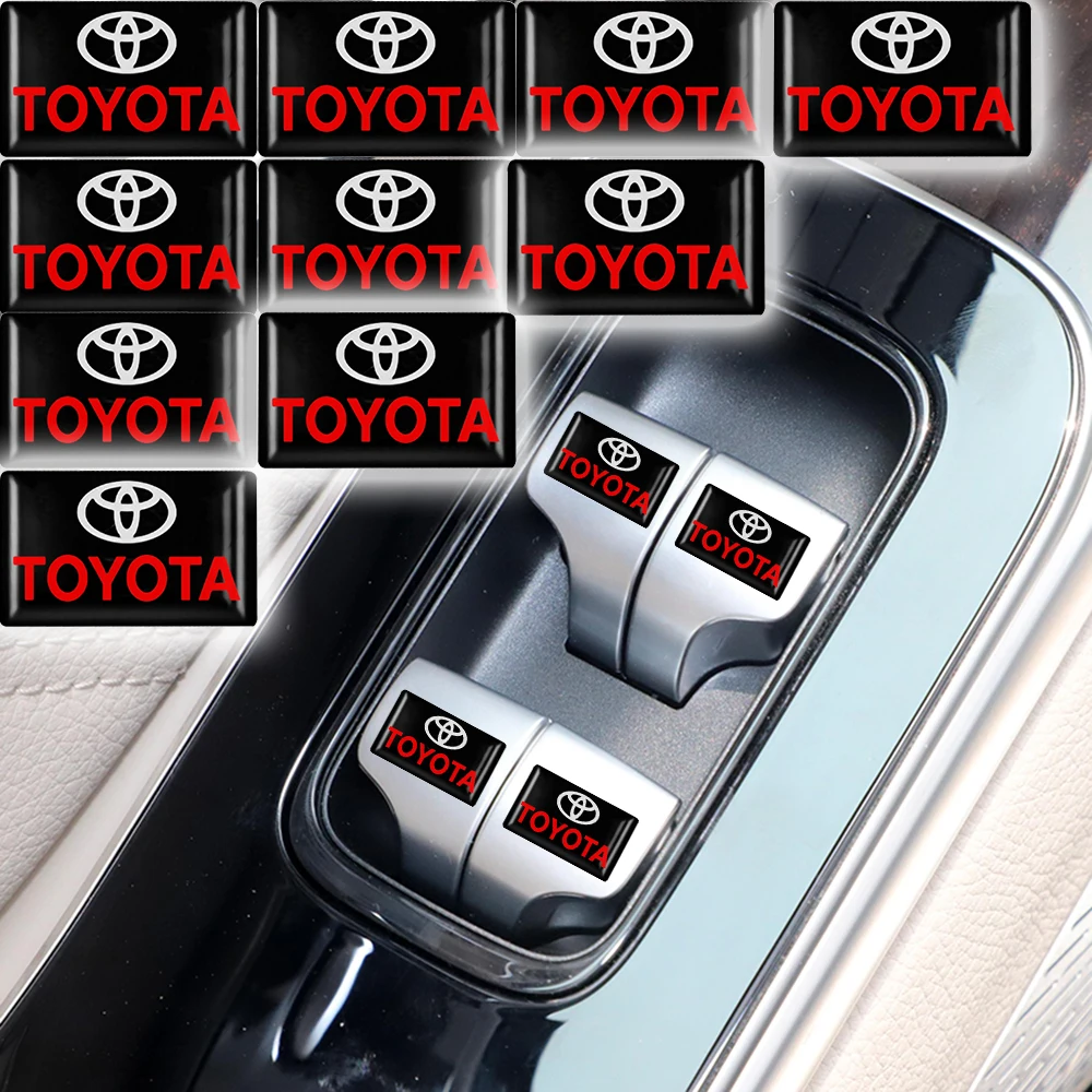 3d Epoxy Car Steering Wheel Emblem Stickers Accessories For Toyota