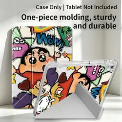 Cartoon Crayon Shin Chan Tablet Case with Pen Slot Cover - Tab S6Lite 10.4 inch (Mix01)