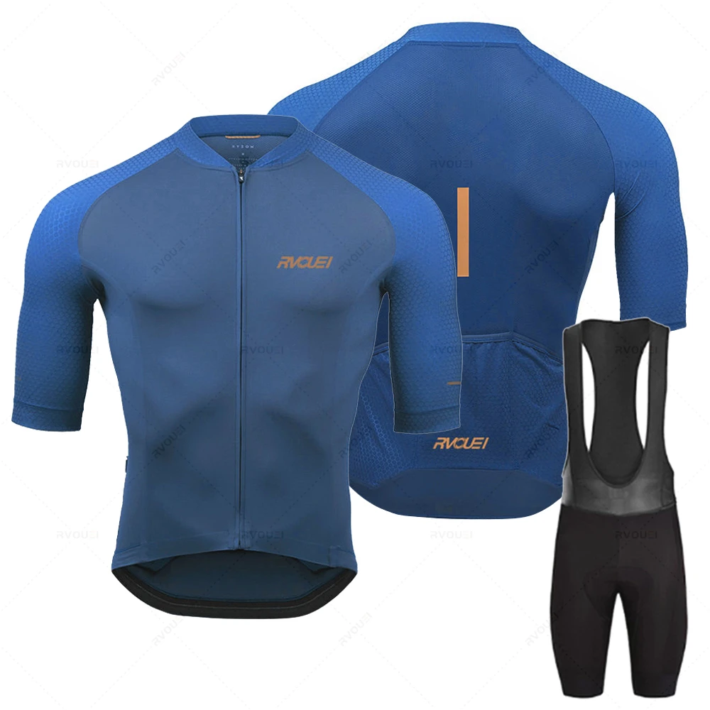 2025 Rvouei Cycling Jersey Set Summer Short Sleeve Breathable Men's MTB Bike Cycling Clothing Maillot Ropa Ciclismo Uniform Suit 3
