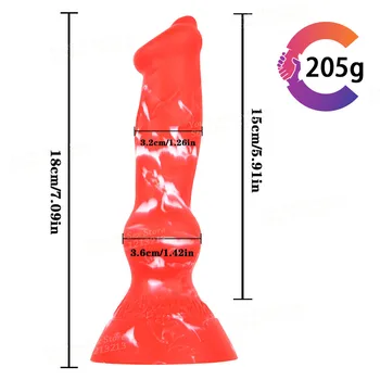 Soft Silicone Animal Dog Wolf Realistic Dildos Monster Dragon Penis Fake Anal Butt Plug Adult Sex Toy For Men Women Masturbators 5