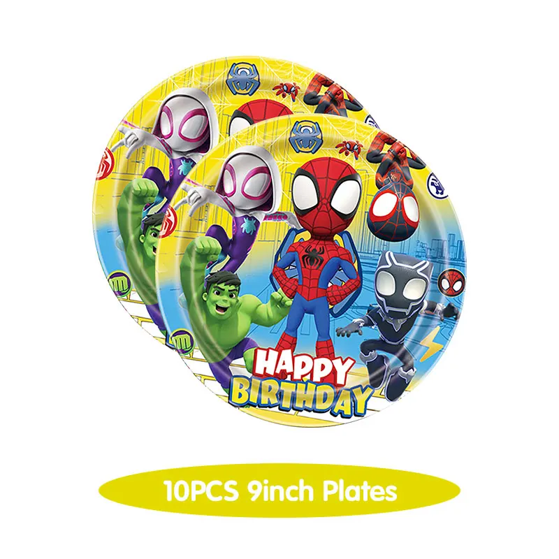 thumbnail image 1 of Decoración de cumpleaños de Spidey y sus increíbles amigos, suministros para fiestas, vasos de papel, platos, servilletas, vajilla, manteles, globos para niños, 1 of 5