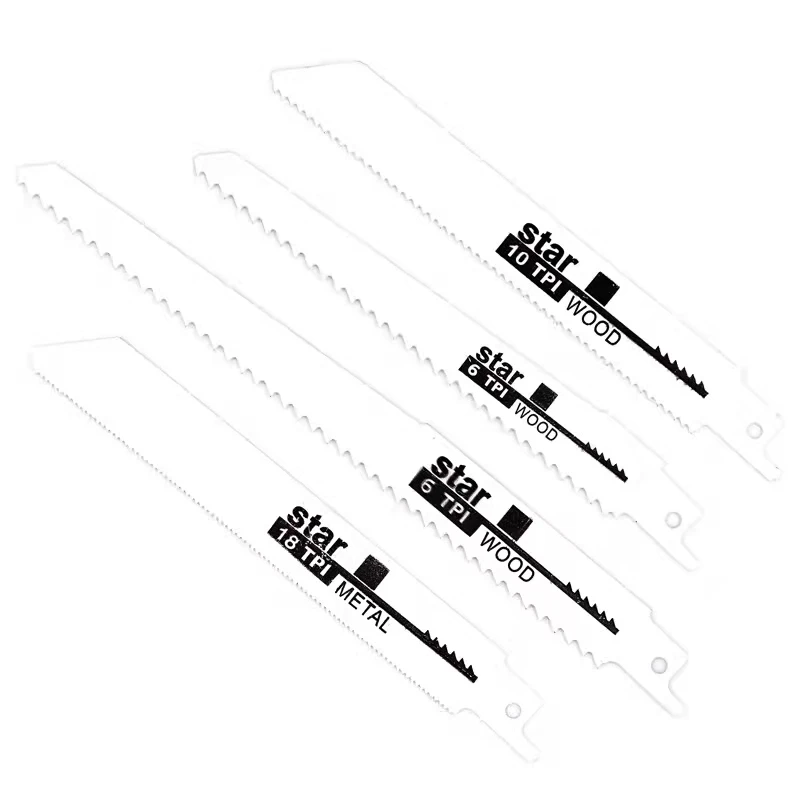 

4pcsReciprocating Saw Blades Saber Saw Handsaw Multi Saw Blade For Cutting Wood Metal For Bosch Makita Dewalt DIY Tools