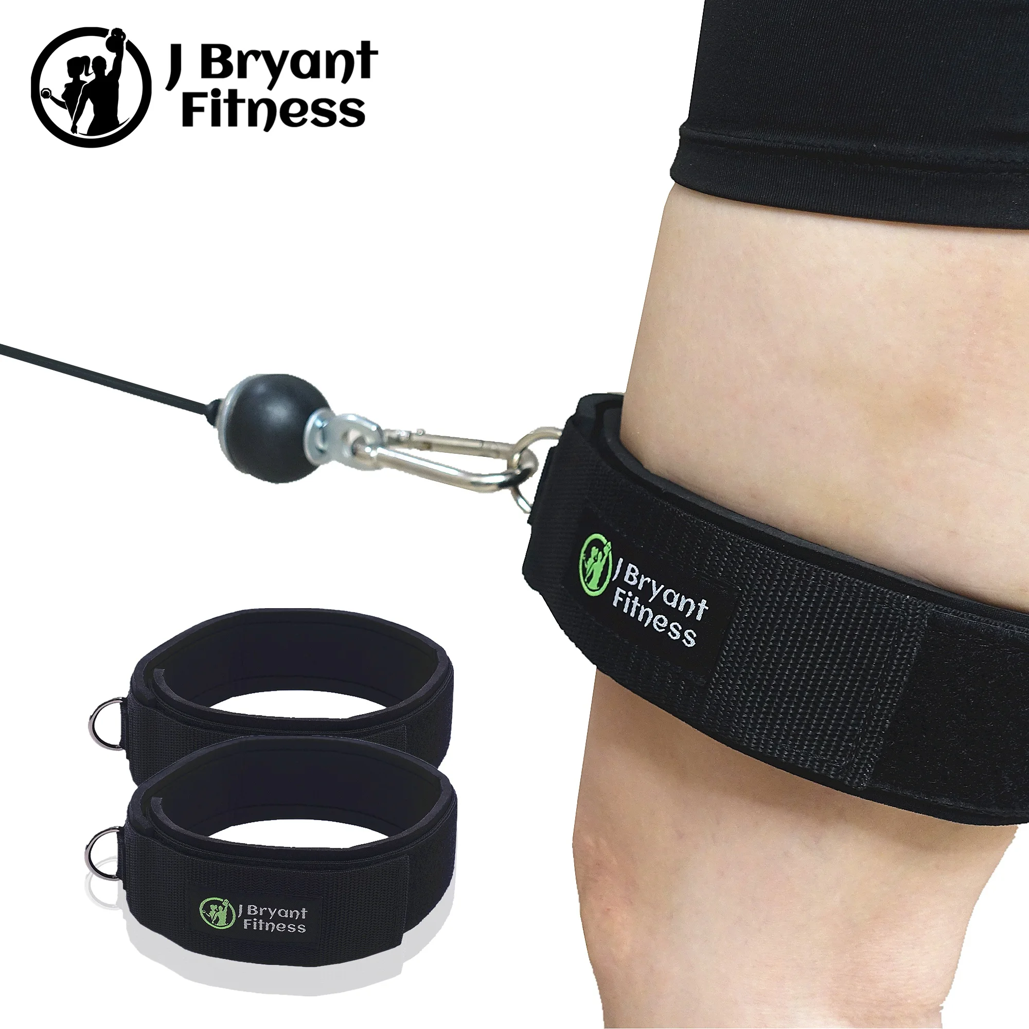 Fitness Thigh Straps Adjustable D-Ring Ankle Straps for Gym Cable ...