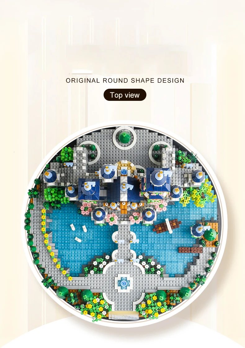 3600pcs Fairytale Castle Building Blocks City Street View Mini Bricks Cartoon Tale House Model Toy for Girls Gift Back To School