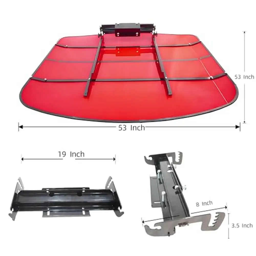 Tractor ROPS Canopy Umbrella Canopy High-Density Thermoplastic  Canopy Universal Mounting Bracket Resilient Non-Fading Durable 6