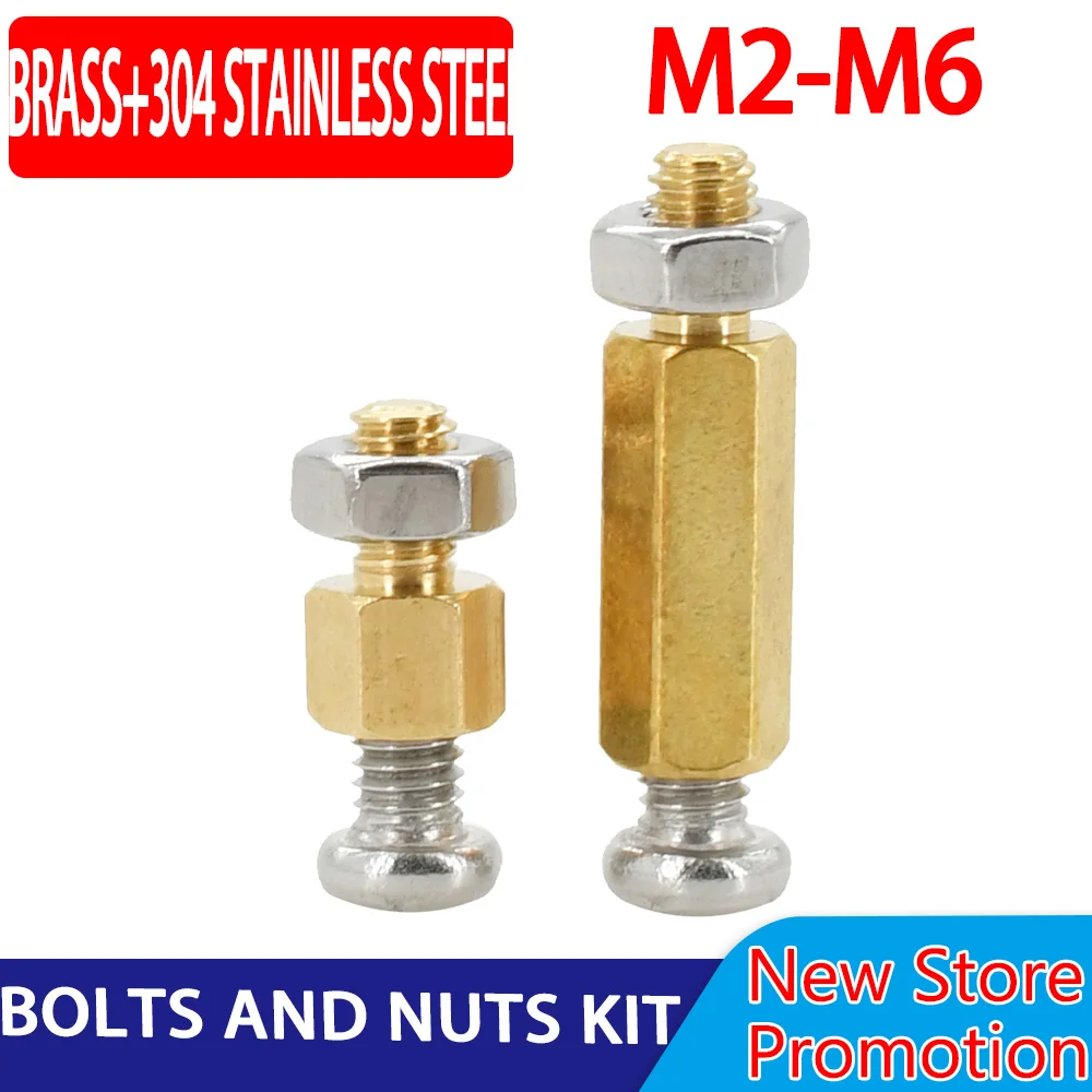 

M2 M2.5 M3 M4 M5 M6 Board Rack Stud Brass Motherboard Standoffs Hex Male Female PCB Pillar Spacing Screws Column Bolts Nuts Kits