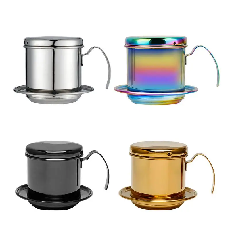 

Vietnam Coffee Drip Filter Kettle Cup Stainless Steel Coffee Maker Moka Pot Kitchen Supply Replacement Dripping Cup Filter