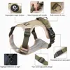 Dog Harnesses Pet Collar Labrador Army Reflective Adjustable Harness Oxford Cloth Vest Training Hound Walk Medium Large Dog 5