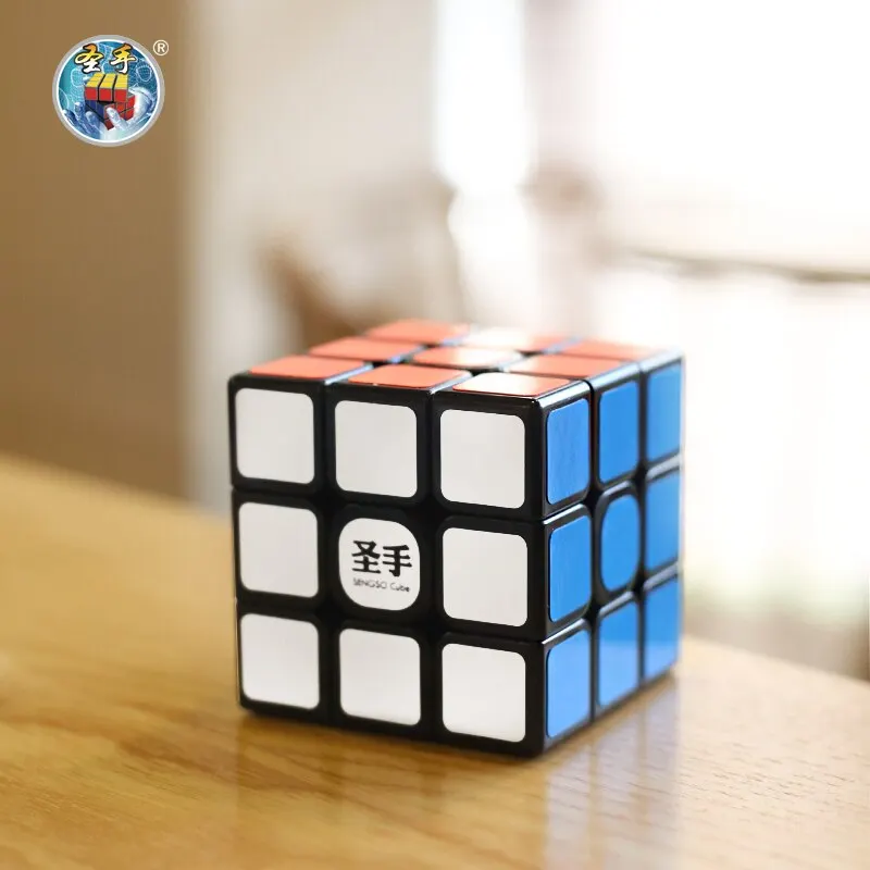 SENGSO Speed Cube 3x3 Sticker Magic Cube Educational Toys Children Puzzle Toys