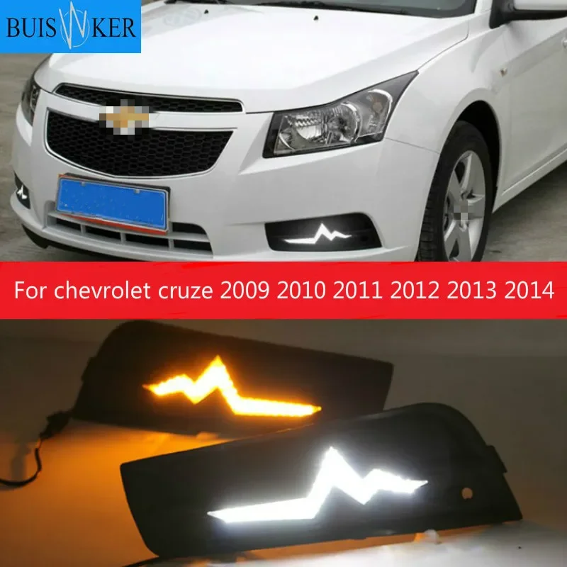 

Светодиодный дневные ходовые огни с указателем поворота, для chevrolet cruze 2009, 2010, 2011, 2012, 2013, 2014, 2 шт.