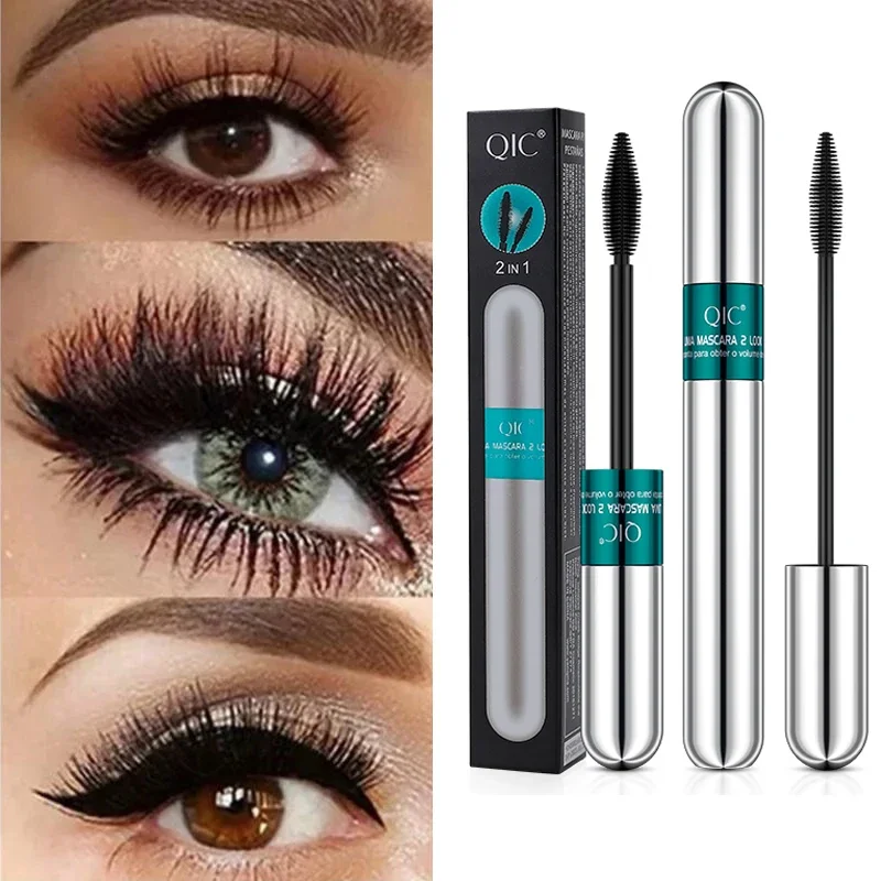 

4d Silk Fiber Mascara Waterproof Easy To Dry Natural Soft Long Eyelash Makeup Mascara Black Thick Eyelash Cosmetics Eye Makeup