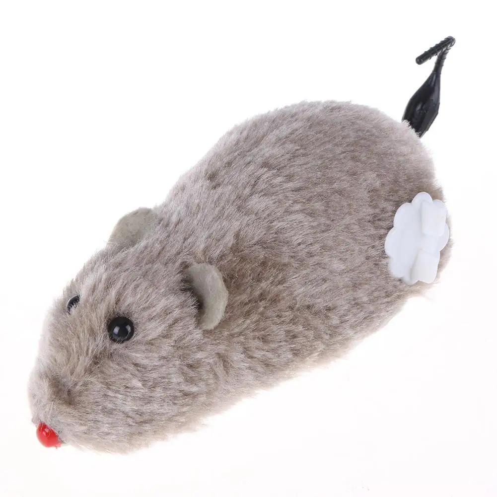 Funny Cat Toys Clockwork Mouse for Cat Dog Spring Power Plush Rat Mechanical Motion Interactive Toy Playing Toy  Pet Accessories 