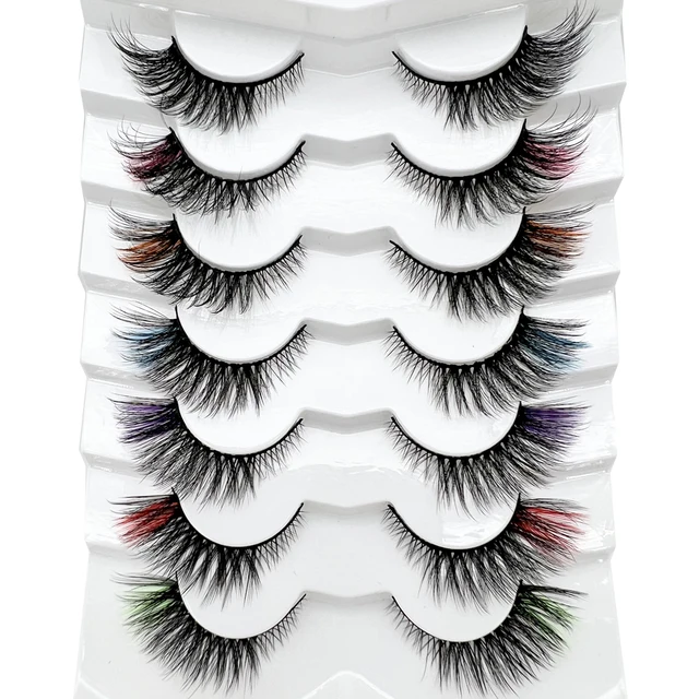 눈매를 매혹적으로 만들어 주는 컬러풀하고 다목적적인 3D 밍크 속눈썹