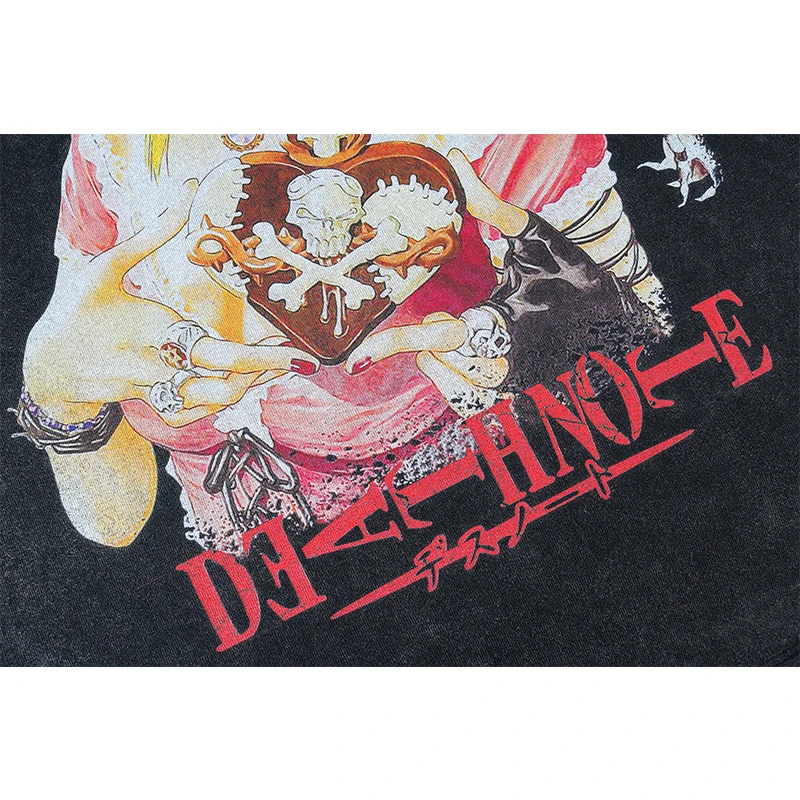 Harajuku T Shirt Men Hip Hop Vintage Washed Anime Graphic Oversized T Shirts for Men Streetwear Tees 100% Cotton 2022 T-shirt