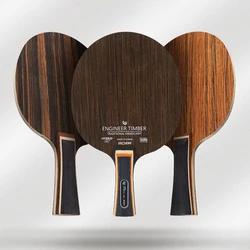 Table Tennis Racket Bottom Plate Long Handle Ebony Dalbergia 5Ply Blade Paddle Professional Table Tennis Pong Racket Bottom