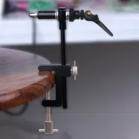 C-Clamp Fly Tying Vise W/ Hardened Steel Jaws 200D Thread Kit Bobbin Holder Threader Fly Tying Tool Kit 6