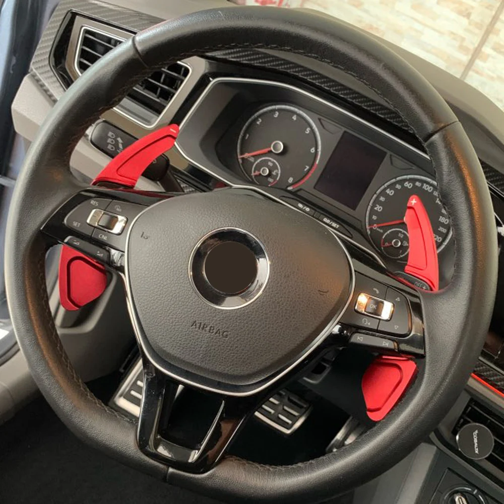 

3 colors Aluminum alloy car shift paddle steering wheel with extended gear lever For VW Tiguan Golf 6 MK5 MK6 Jetta GTI R20 R36