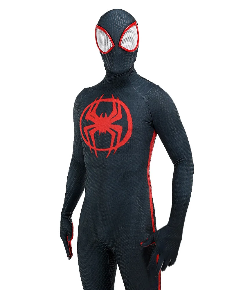 

Spiderman Across the Verse Miles Morales Cosplay Spandex Disfraces Para Spidey Bodysuit Zentai Suits Halloween Costume