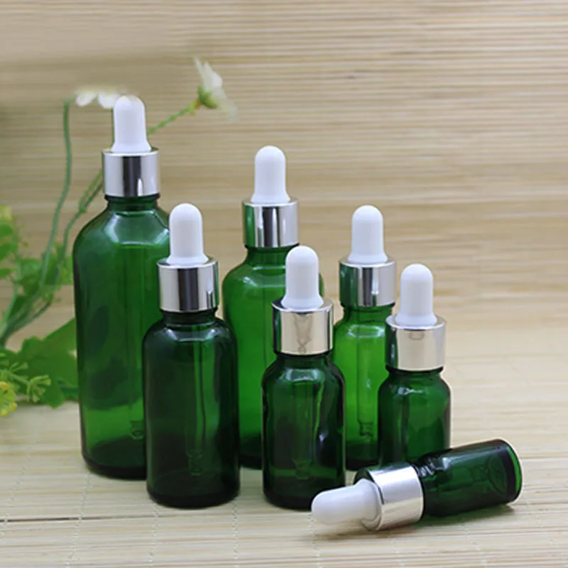 

5ml10ml15ml20ml30ml50ml100ml зеленая зеркальная крышка, эфирное масло, образец, тонер, влажная фотография, косметическая упаковка