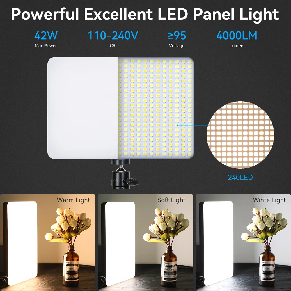 LED Video Light Dimmable Continuous Photography Lighting Kit