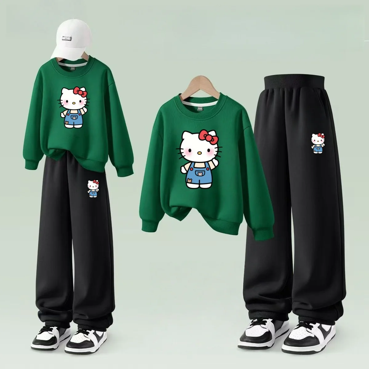 الخريف طفلة الملابس مجموعة الكرتون المطبوعة البلوز بلوزات بلوزات وسراويل أسفل 2 قطعة طفل الأطفال الصبي رياضية