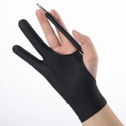 Premium Two-Finger Anti-Touch Painting Glove (Black B (Size L))