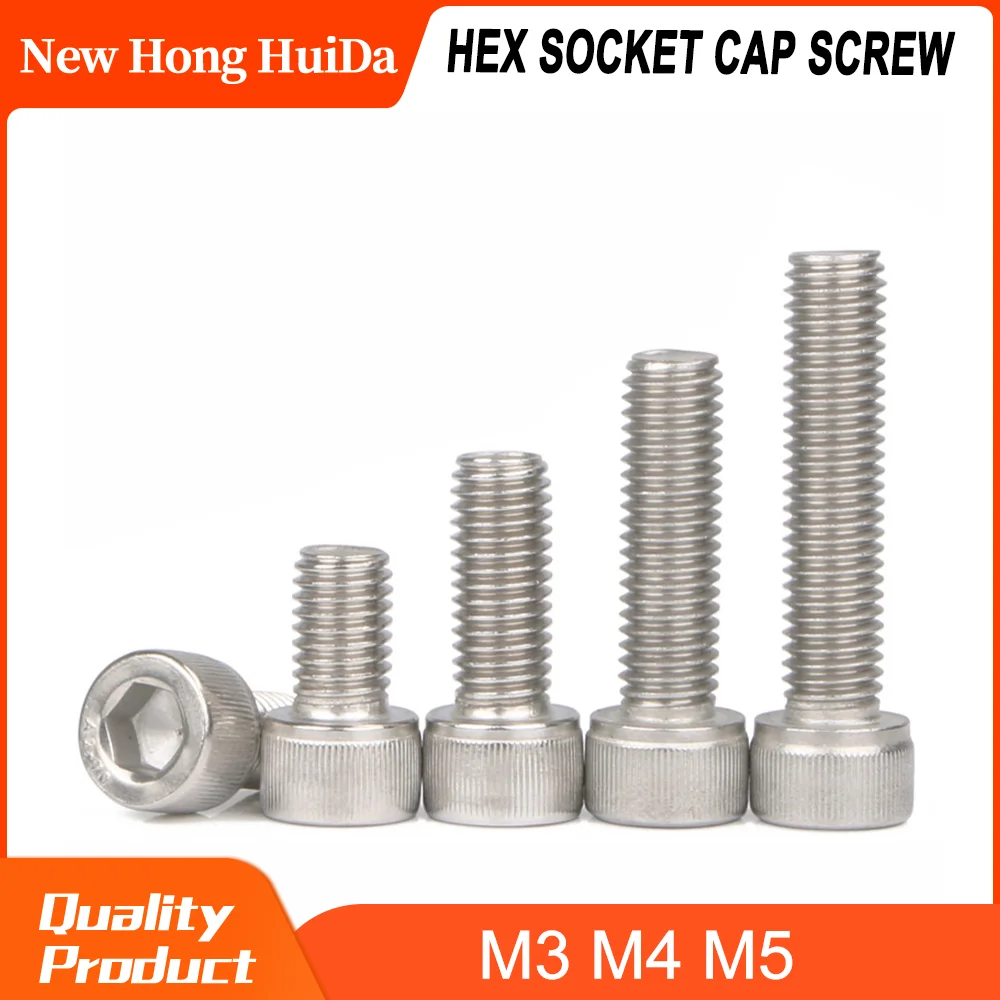 

Hex Socket Cap Screw Metric Allen Metal Threaded Hexagon Machine Bolts Fastener 304 Stainless Steel M3 M4 M5