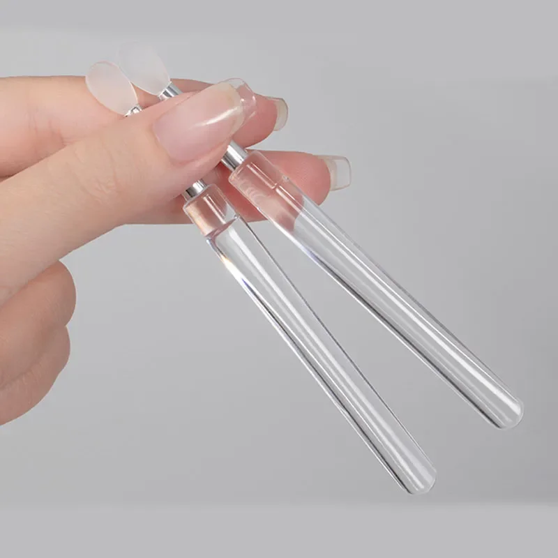 Nail Arts Silicone Applicator Sticks Reusable Chrome Glitter Applying Manicure Tool New Easy-Daub Pigment Silicone Nail Brush