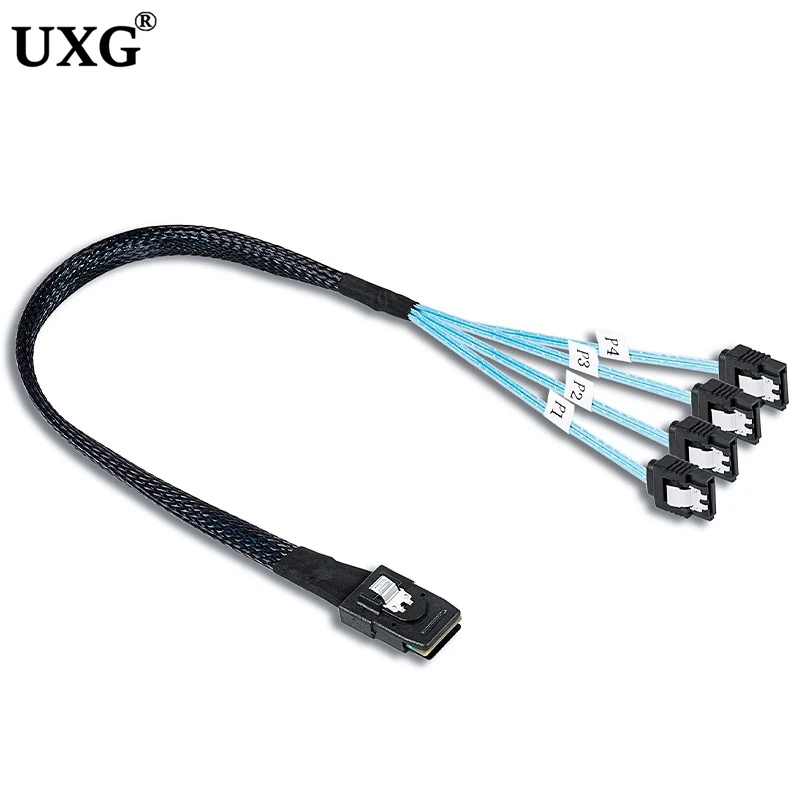 SAS SATA Cable MiniSAS SFF8087 To 4 SATA Cable Mini SAS 4i SFF8087