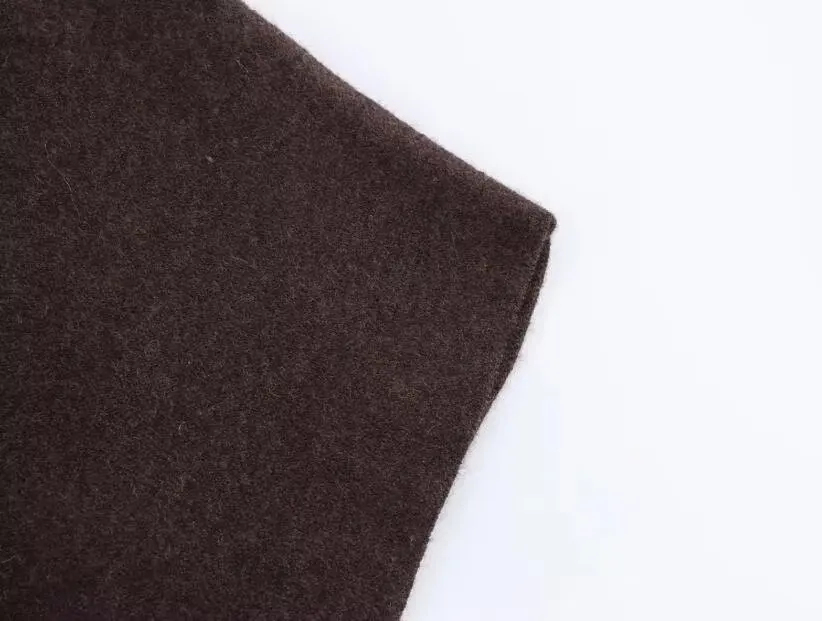 KONDALA Strick-Cape-Mantel mit Stehkragen, lässiger lockerer High-Street-Cape, 2025, Herbst-Winter-Mode, eleganter Streetwear-Damen-Cape – Detail 7