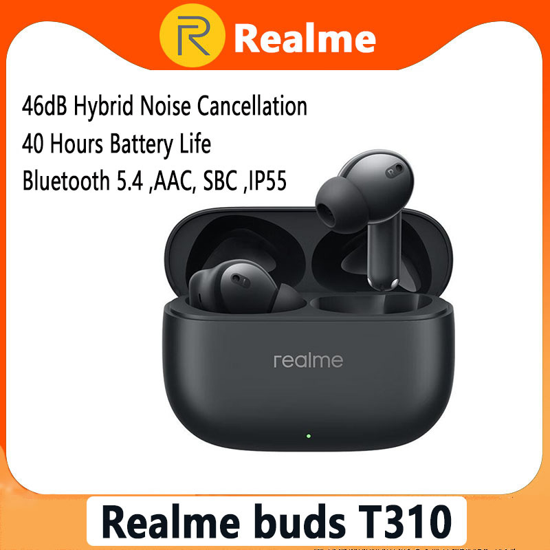Global Version realme Buds T310 True Wireless Earphone 46dB Active Noise Cancelling TWS Earphone Bluetooth 5.4 For realme 13 PRO