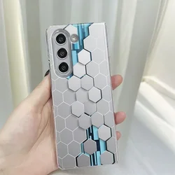 Luxury Honeycomb Cube Shockproof Phone Case Cover - Samsung W25 (Style1)